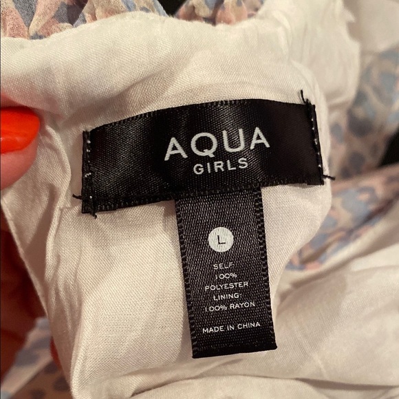 Aqua Cream and Tan Ruffled Tiered Midi Dress - Picture 11 of 13